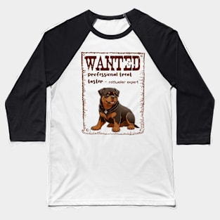 Rottweiler Treat Connoisseur Funny Design Baseball T-Shirt